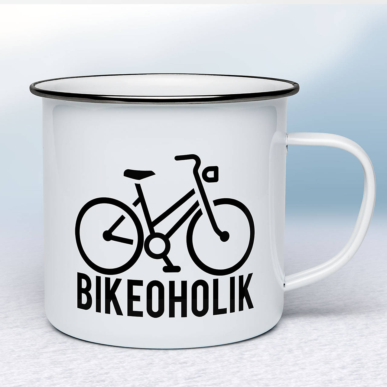 Smaltovaný hrnček Bikeoholik