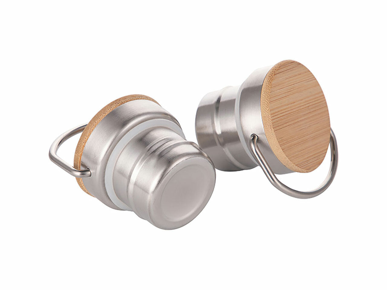 Termofľaša s úchytkou - strieborná - Bikeoholik