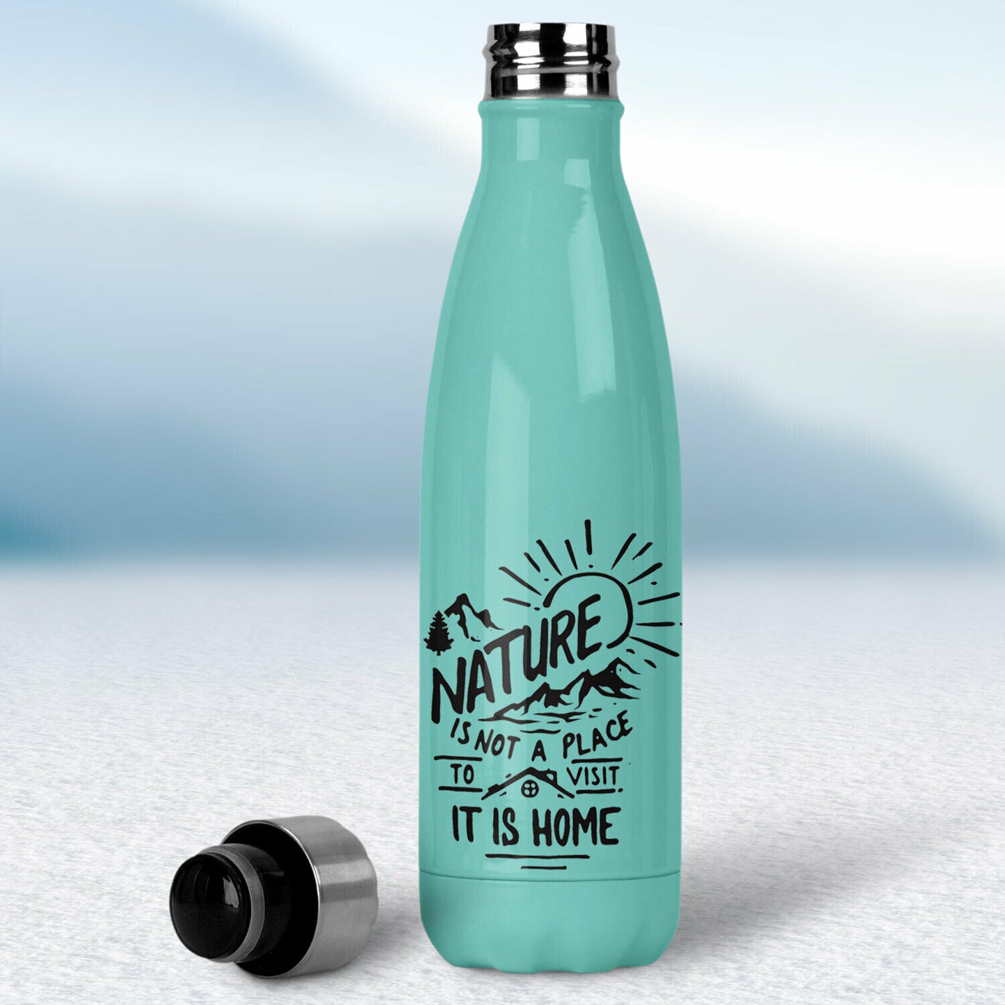 Termofľaša - mentolová - Nature is not a place to visit. It is home