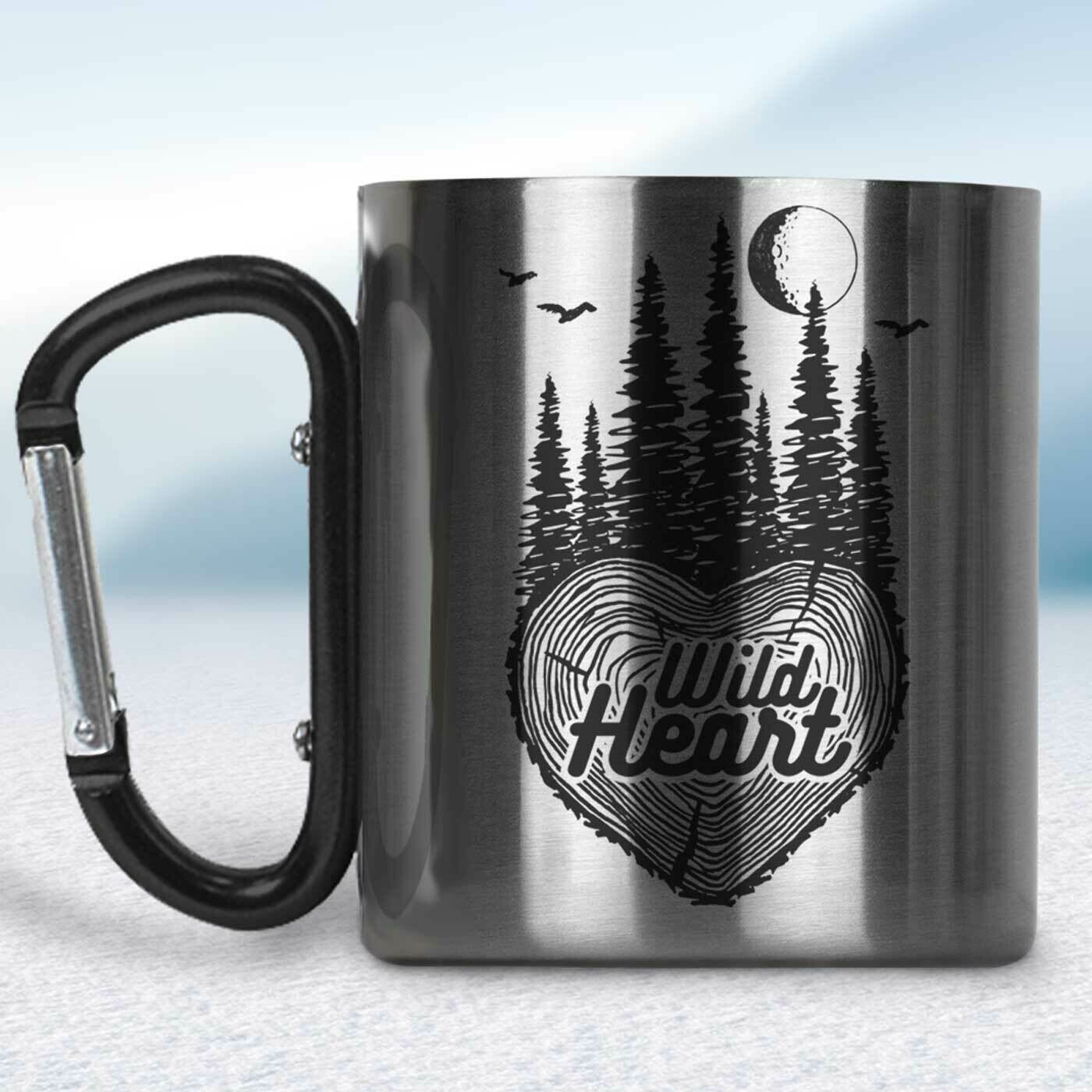 Kovový hrnček s karabínkou