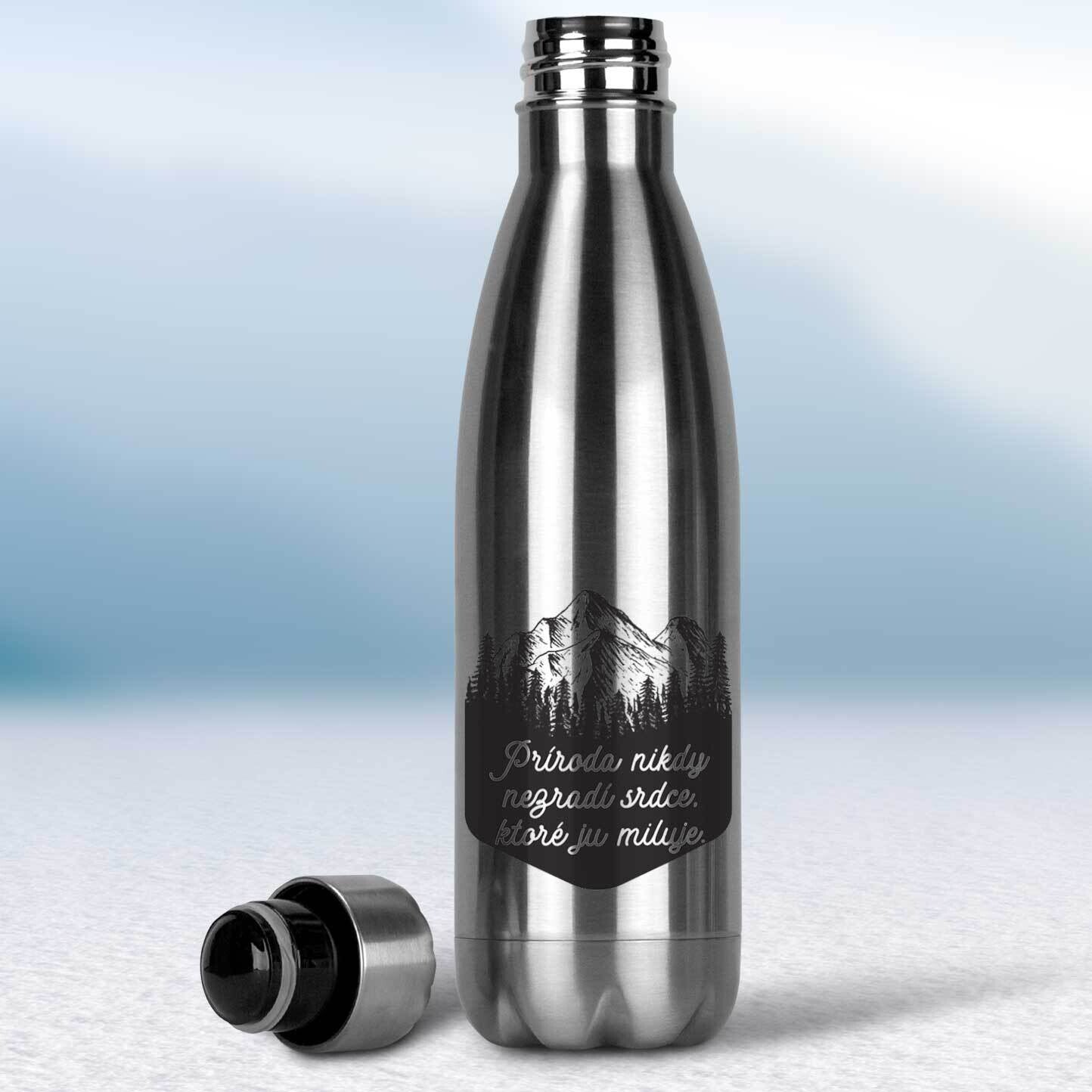 Termofľaša - strieborná - Príroda nezradí srdce, ktoré ju miluje