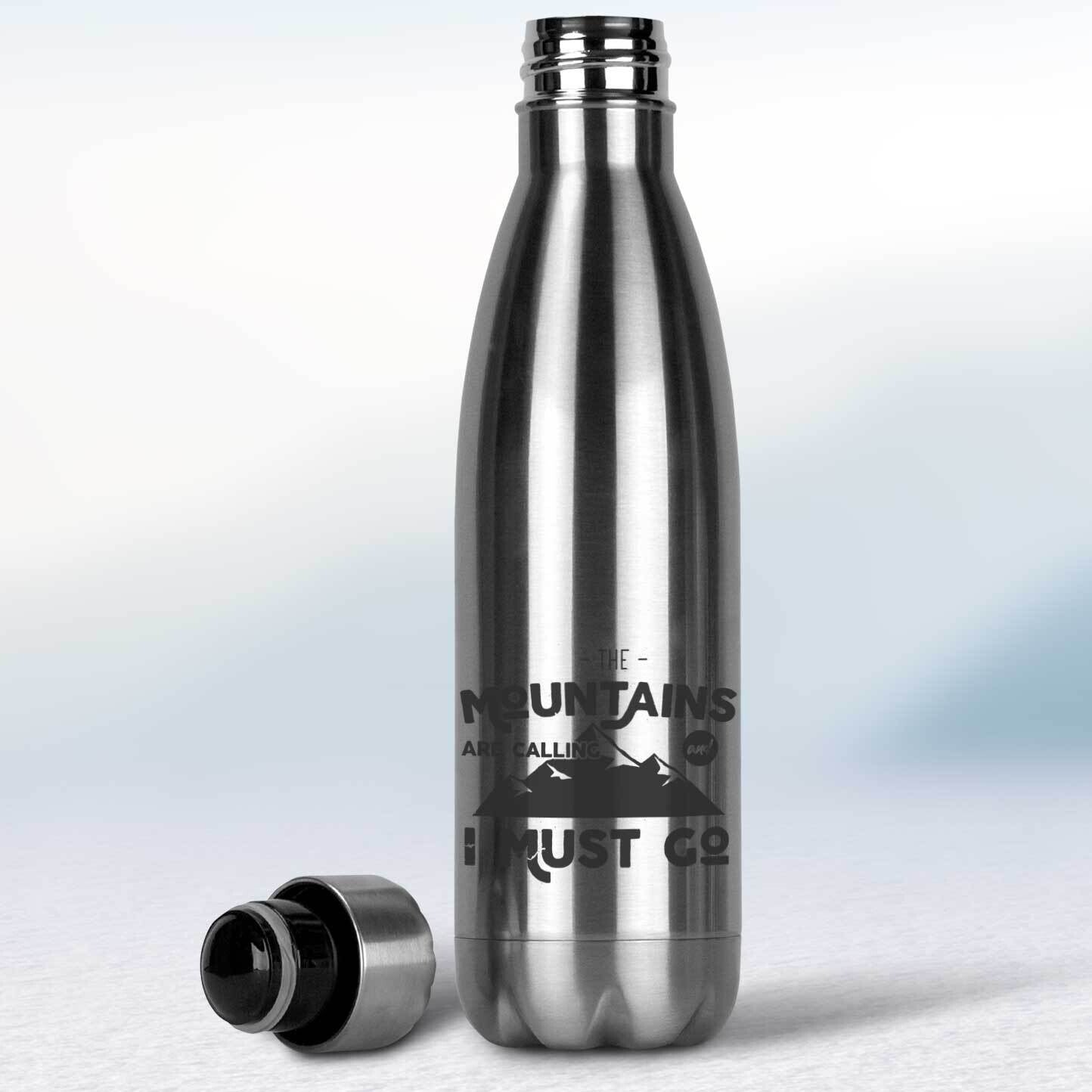 Termofľaša - strieborná - Mountains are calling