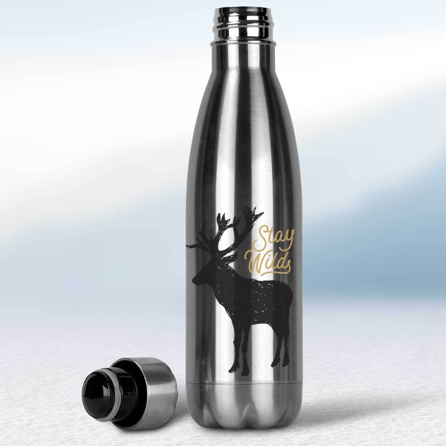 Termofľaša - strieborná - Stay wild