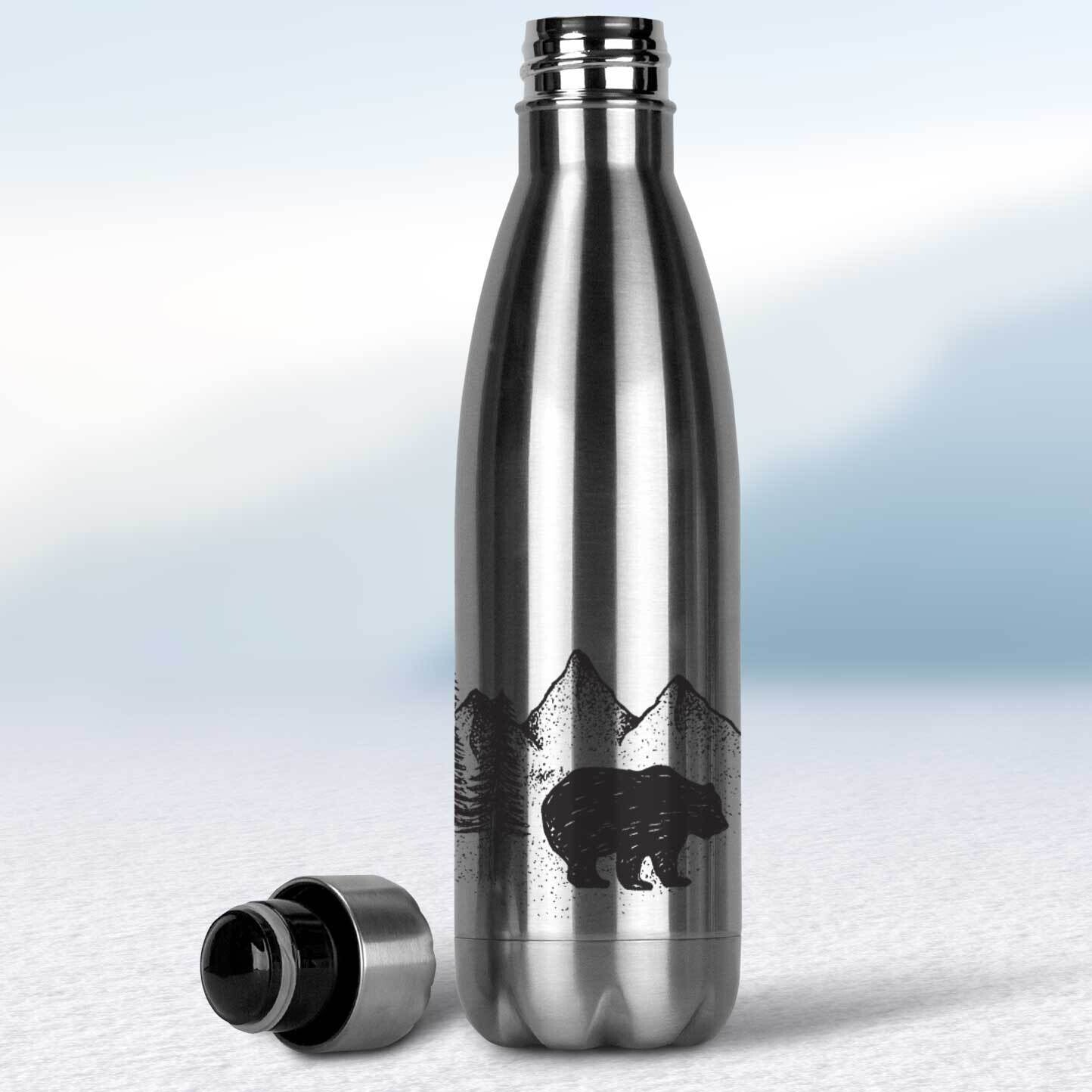 Termofľaša - strieborná - Medveď