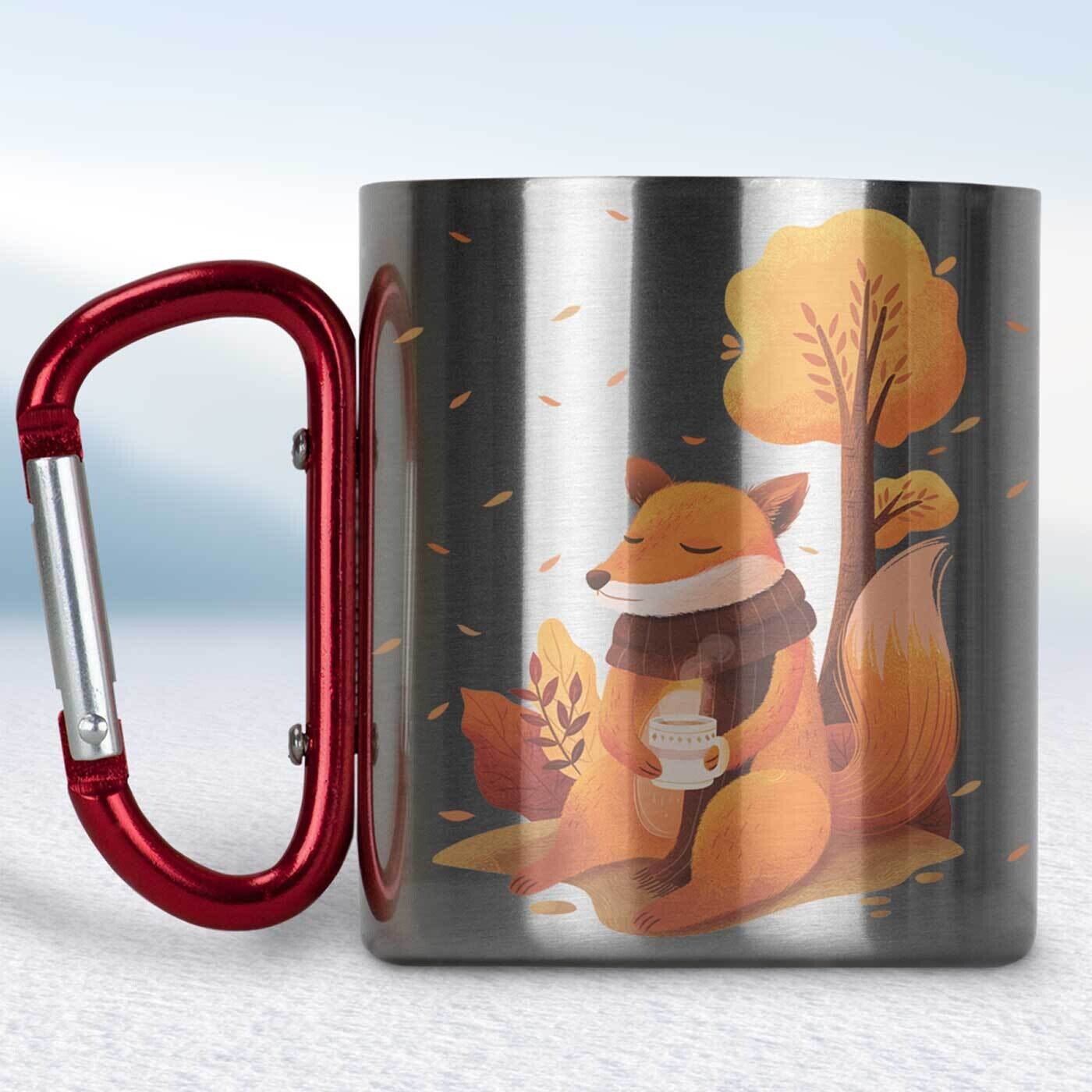 Nerezový hrnček s karabínkou