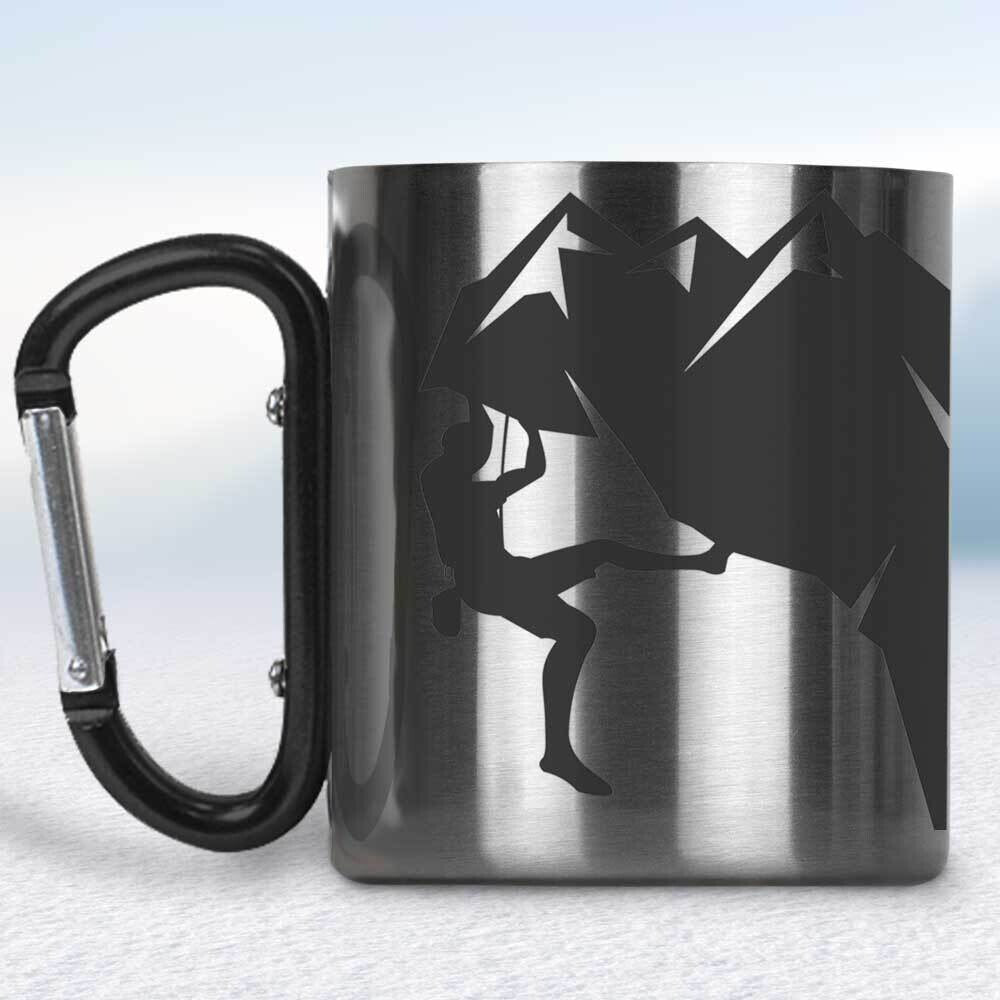 Kovový hrnček s karabínkou