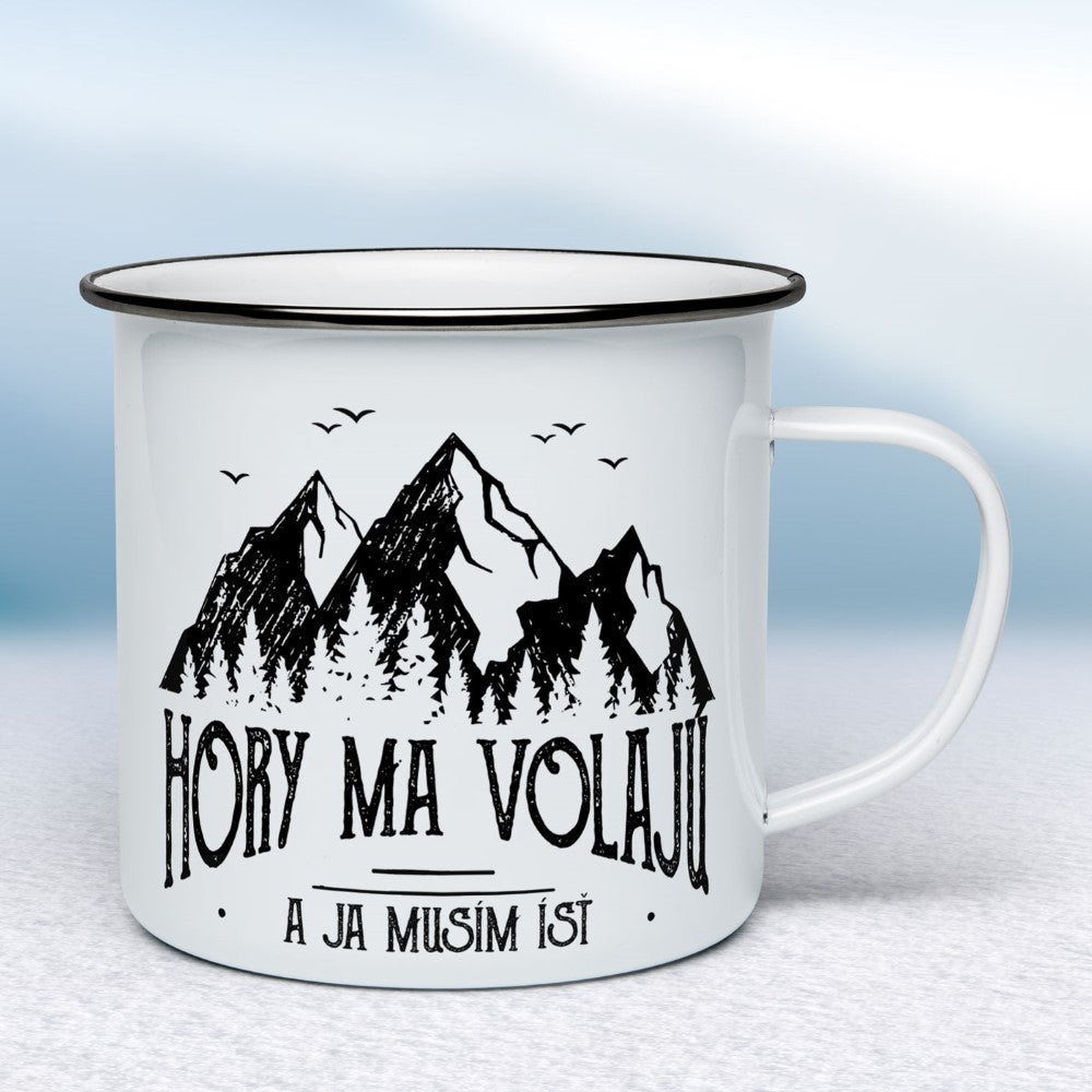 Smaltovaný hrnček Hory ma volajú - HEYA