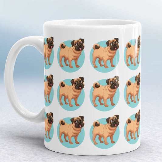 Keramická šálka s mopslíkom