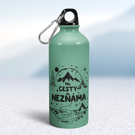 Turistická fľaša - zelená - Do neznáma